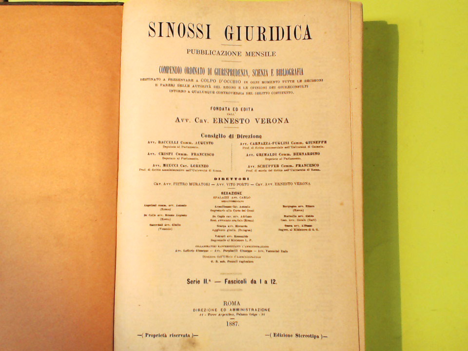 SINOSSI GIURIDICA SERIE II FASC 1 - 12 - immagine 2