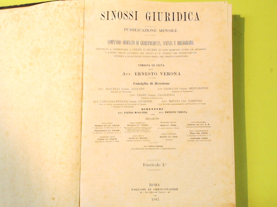 SINOSSI GIURIDICA SERIE I FASC 1-15 - immagine 3