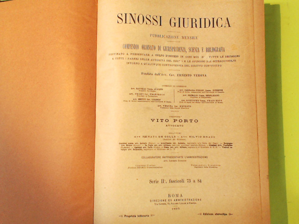 SINOSSI GIURIDICA SERIE II FASC 73-84 - immagine 2