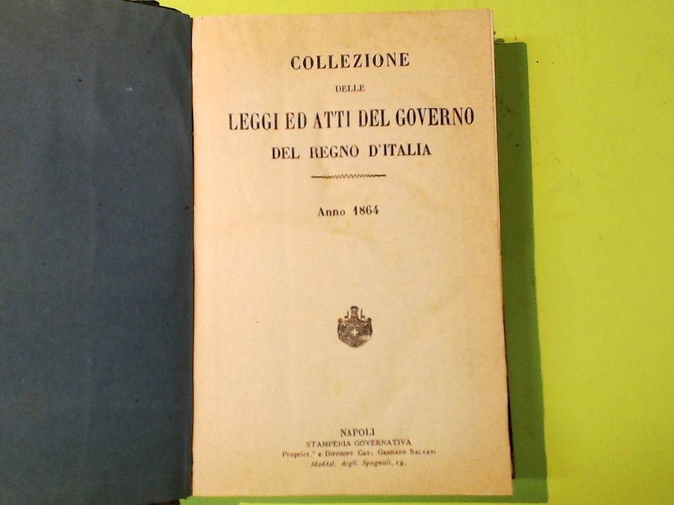 COLLEZIONE DELLE LEGGI ED ATTI DEL GOVERNO DEL REGNO D'ITALIA 1864 - immagine 5