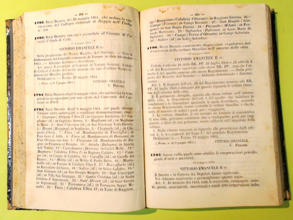 COLLEZIONE DELLE LEGGI ED ATTI DEL GOVERNO DEL REGNO D'ITALIA 1864 - immagine 4