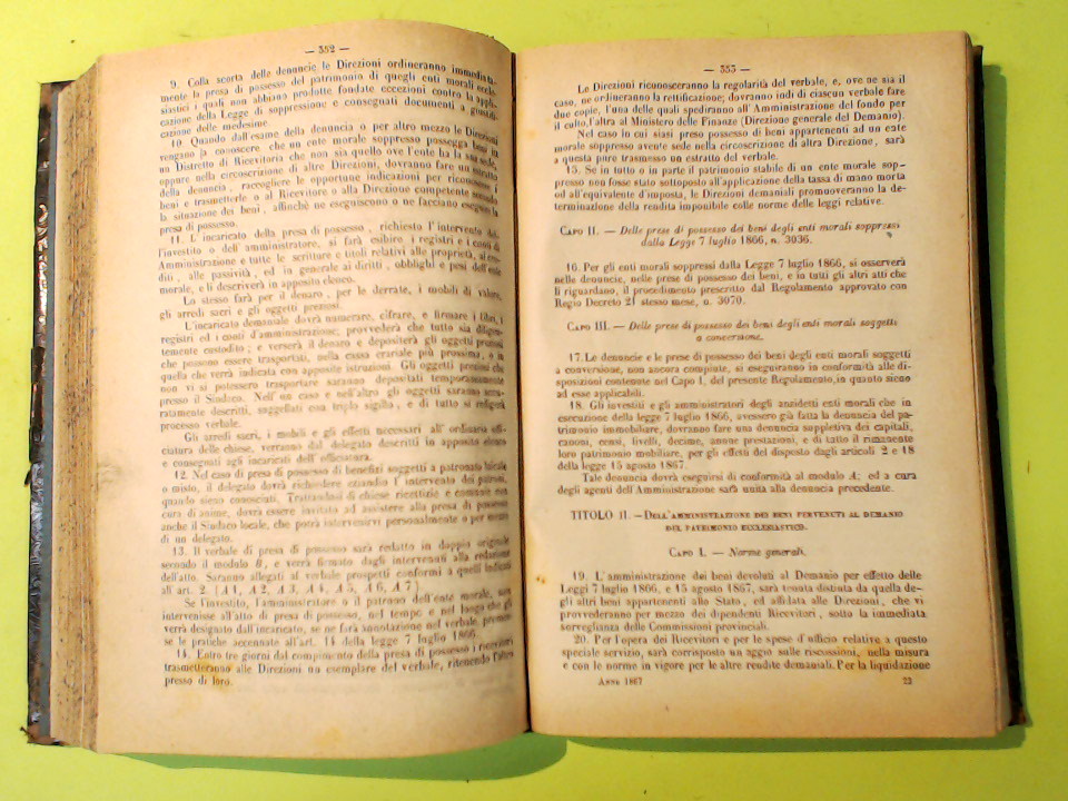 COLLEZIONE DELLE LEGGI ED ATTI DEL GOVERNO DEL REGNO D'ITALIA 1867 - immagine 3