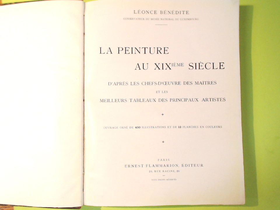 LA PEINTURE AU XIX SIECLE BENEDITE FLAMMARION - immagine 3