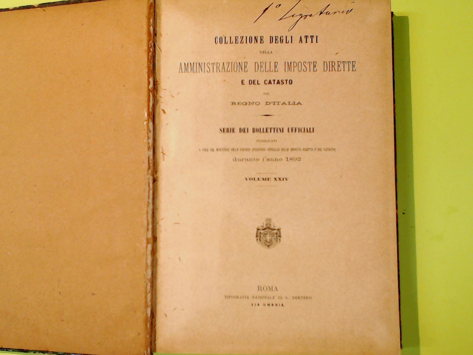 COLLEZIONE ATTI AMMINISTRAZIONE IMPOSTE E CATASTO REGNO ITALIA - immagine 6