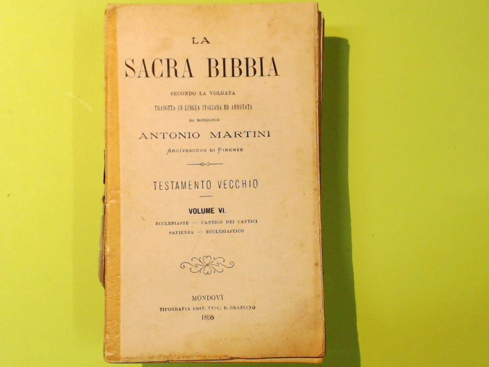 LA SACRA BIBBIA TESTAMENTO VECCHIO VOL VI