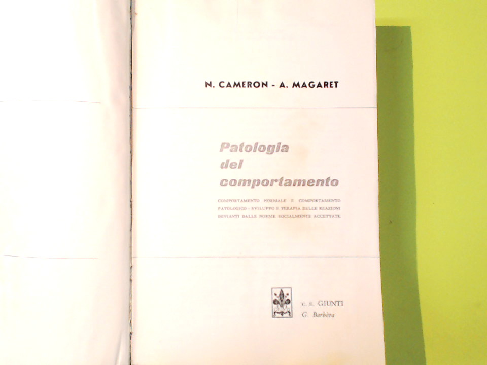 PATOLOGIA DEL COMPORTAMENTO - immagine 2