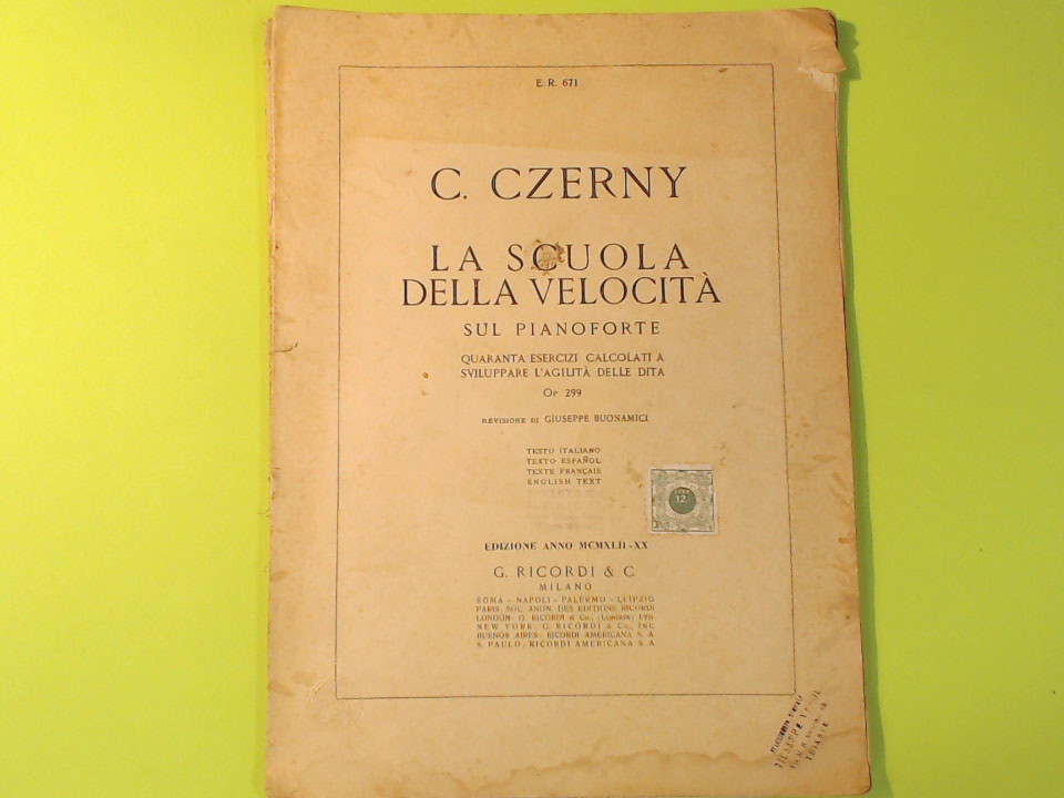 LA SCUOLA DELLA VELOCITA' SUL PIANOFORTE