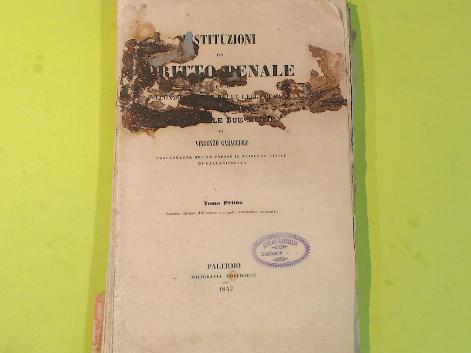 ISTITUZIONI DI DIRITTO PENALE TOMO I