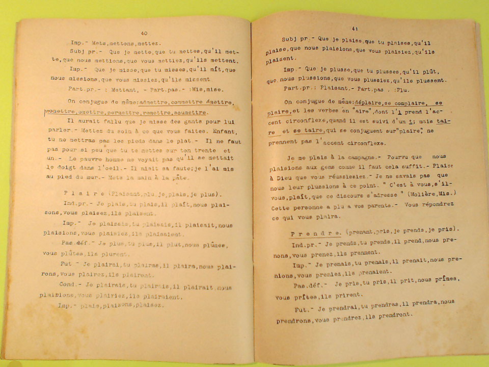 EXERCICES SUR LES VERBES IRREGULIERS DEFECTIS - immagine 2