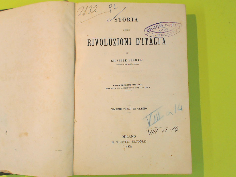 STORIA DELLE RIVOLUZIONE D'ITALIA VOL III - immagine 2