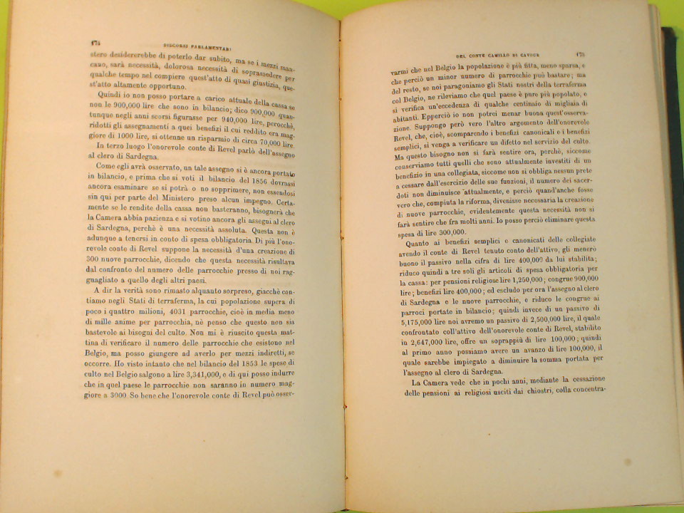 DISCORSI PARLAMENTARI DEL CONTE CAMILLO DI CAVOUR VOL IX - immagine 5