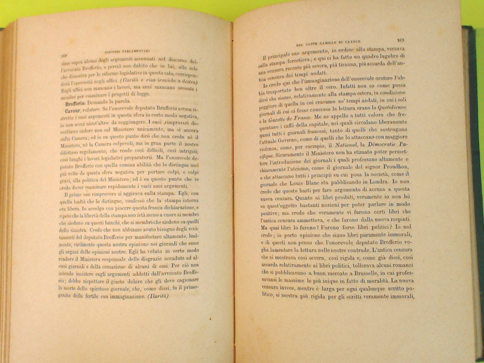 DISCORSI PARLAMENTARI DEL CONTE CAMILLO DI CAVOUR VOL I - immagine 6