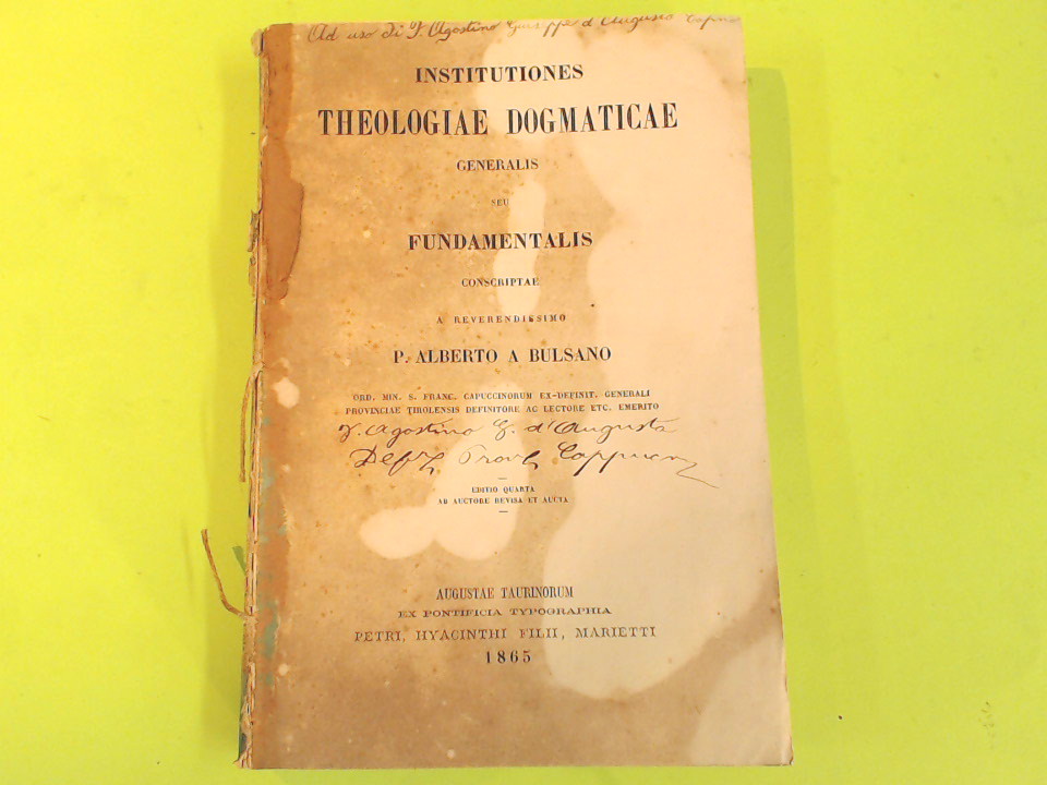 INSTITUTIONES THEOLOGIAE DOGMATICAE