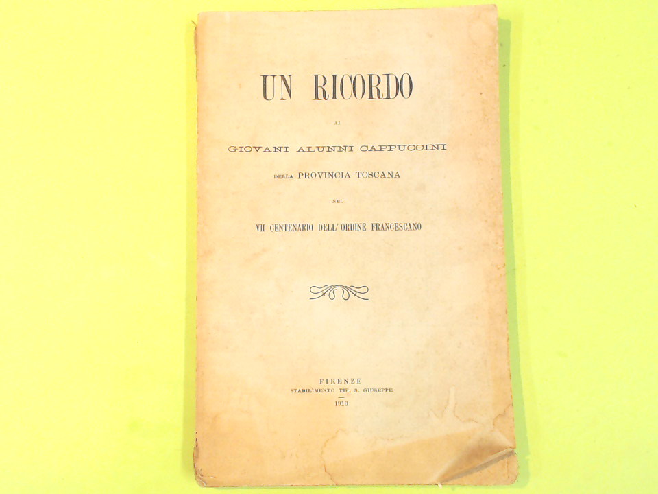 UN RICORDO AI GIOVANI CAPPUCCINI NEL VII CENTENARIO DELL'ORDINE FRANCESCANO