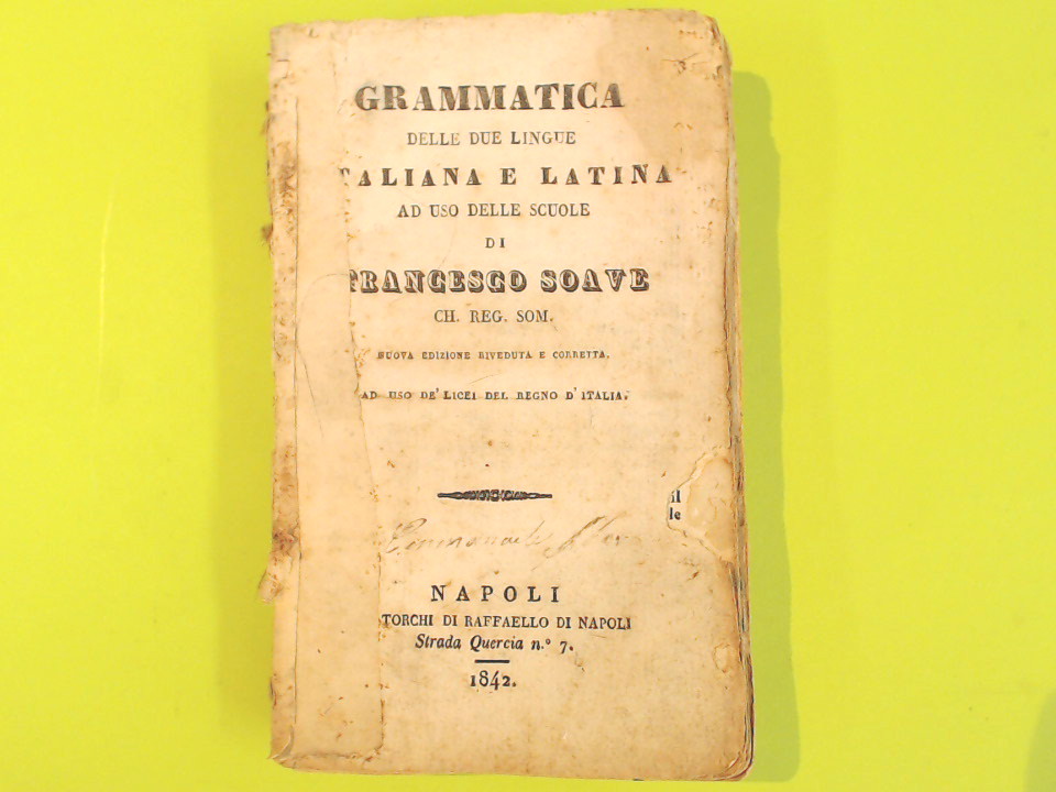 GRAMMATICA ITALIANA E LATINA
