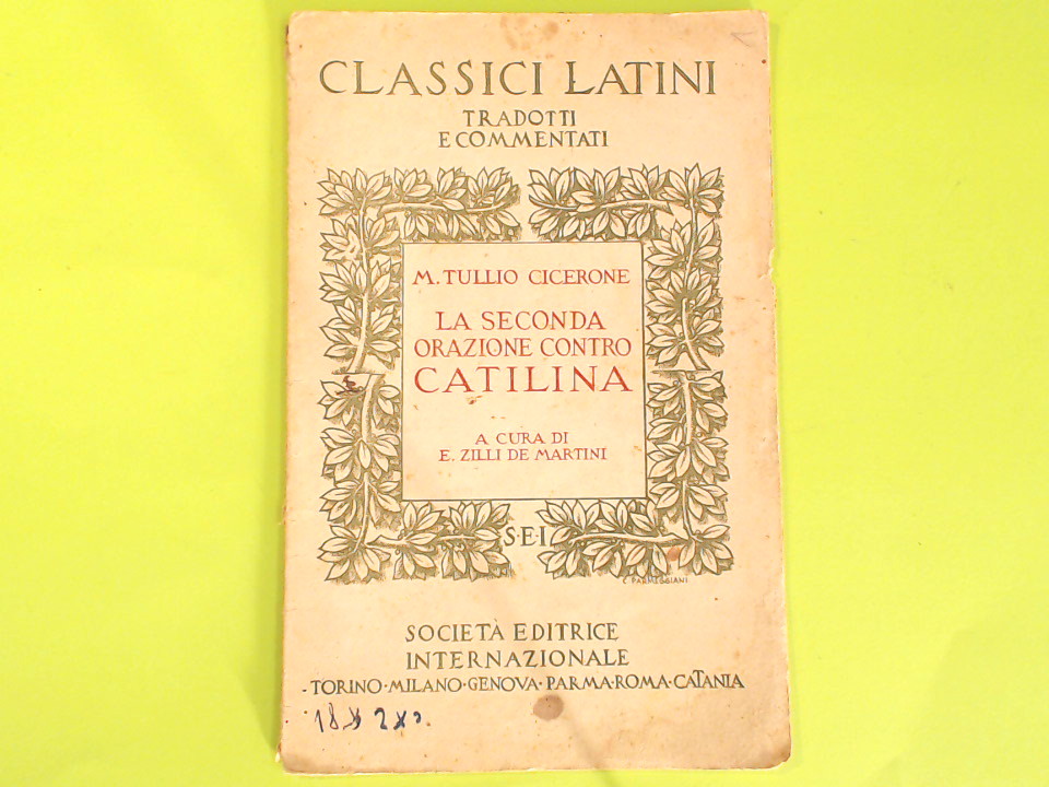 LA SECONDA ORAZIONE CONTRO CATILINA