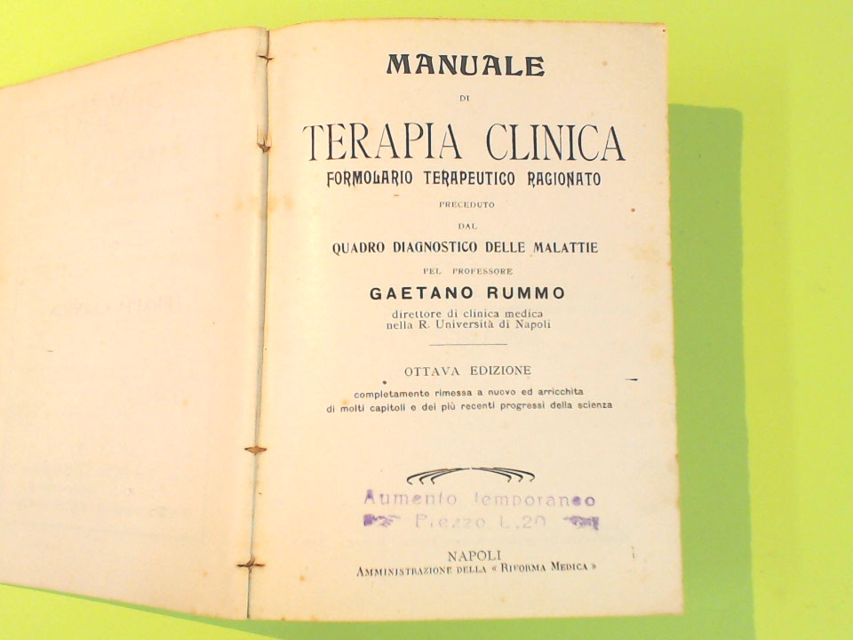 MANUALE DI TERAPIA CLINICA