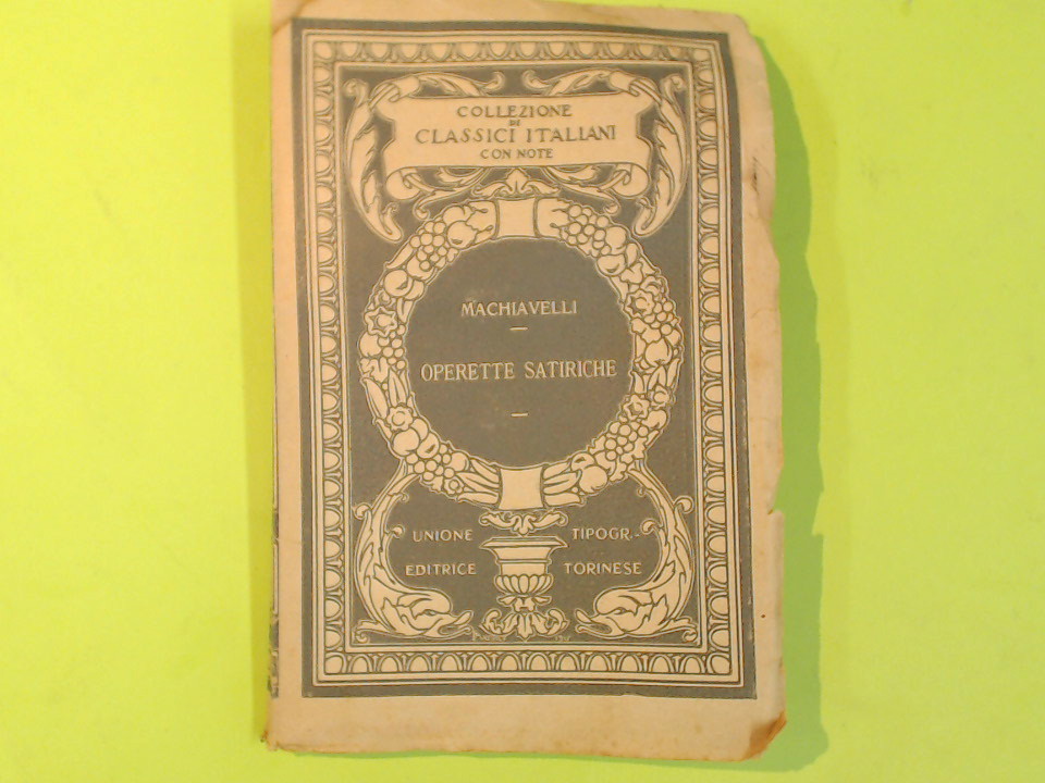OPERETTE SATIRICHE MACHIAVELLI