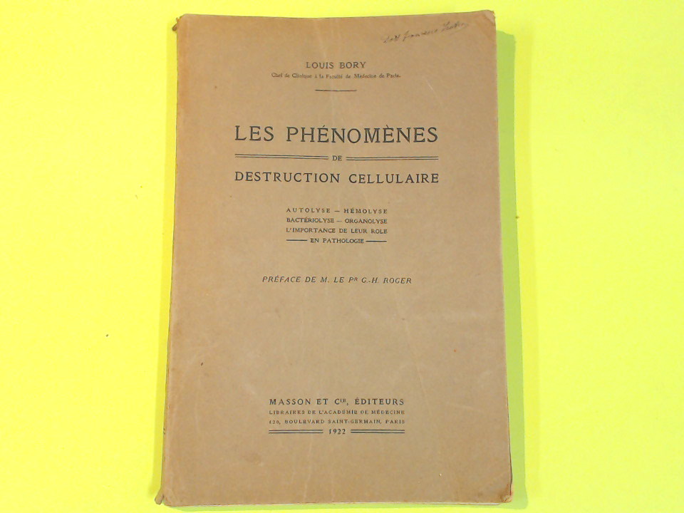 LES PHENOMENES DE DESTRUCTION CELLULAIRE