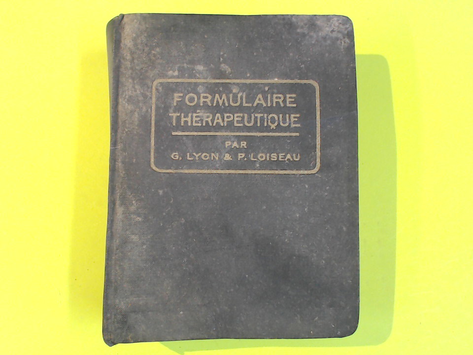 FORMULAIRE THERAPEUTIQUE