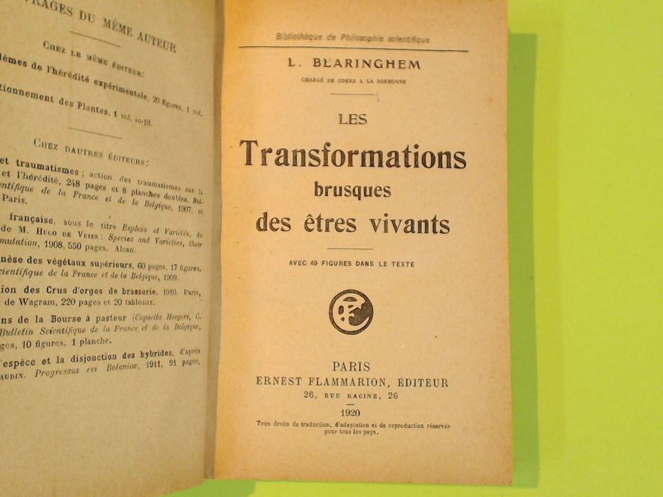LES TRANSFORMATIONS BRUSQUES DES ETRES VIVANTS - immagine 2