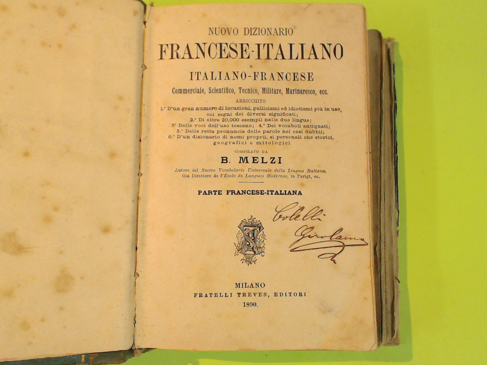 DIZIONARIO FRANCESE ITALIANO ITALIANO FRANCESE - Libreria degli Studi