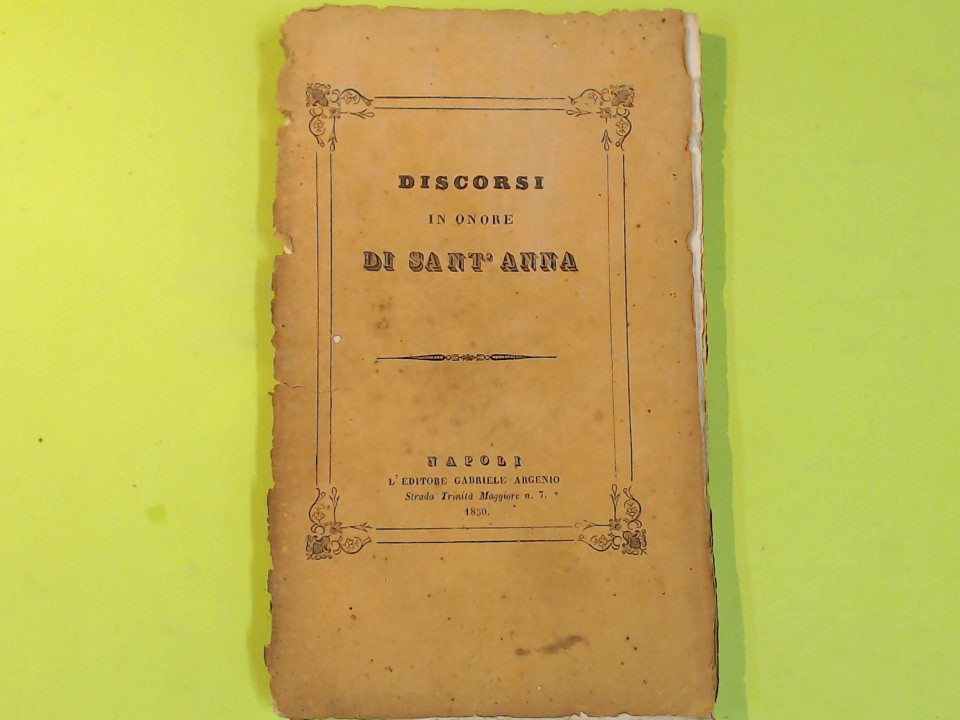 DISCORSI IN ONORE DI SANT'ANNA