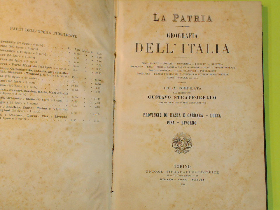LA PATRIA GEOGRAFIA DELL'ITALIA PROVINCIE DI MASSA CARRARA LUCCA PISA LIVORNO - immagine 2