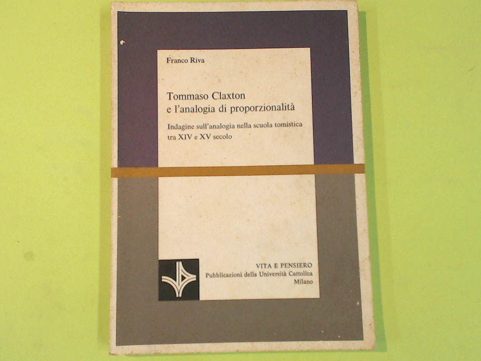 TOMMASO CLAXTON E L'ANALOGIA DI PROPORZIONALITÀ