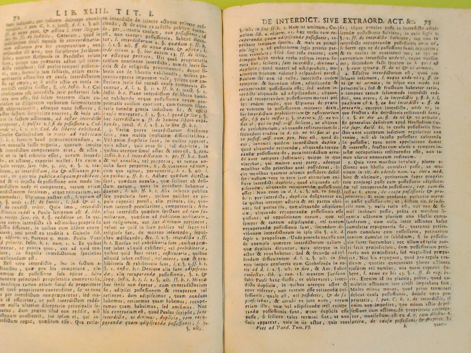 COMMENTARIORUM AD PANDECTAS TOMUS SEXTUS - immagine 4