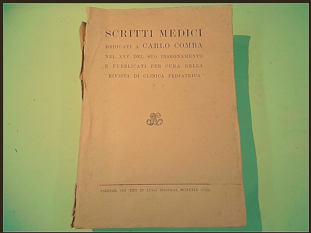 SCRITTI MEDICI DEDICATI A CARLO COMBA NEL XXV DEL SUO INSEGNAMENTO