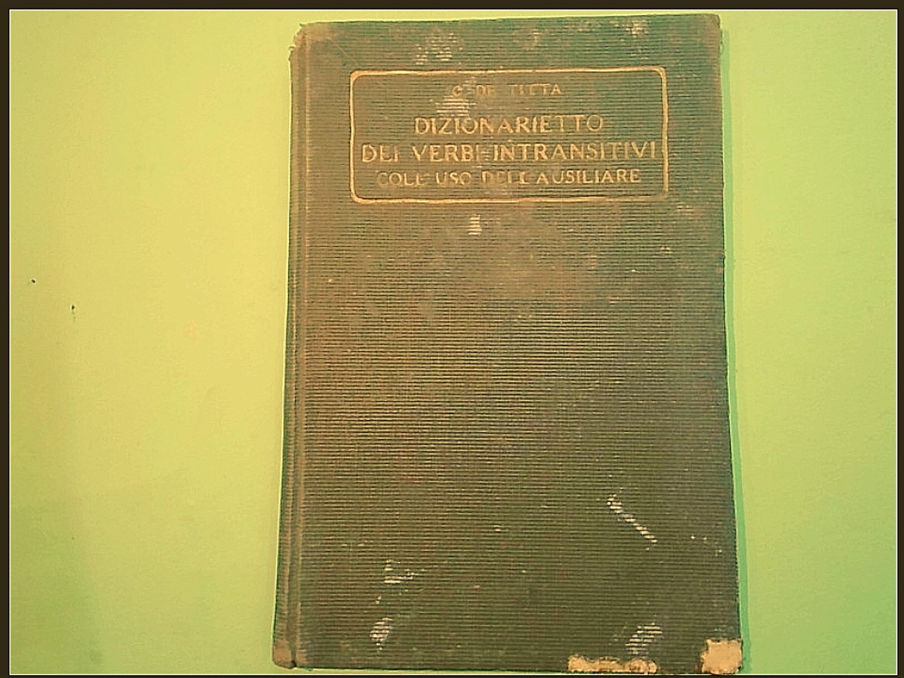 DIZIONARIETTO DEI VERBI INTRANSITIVI