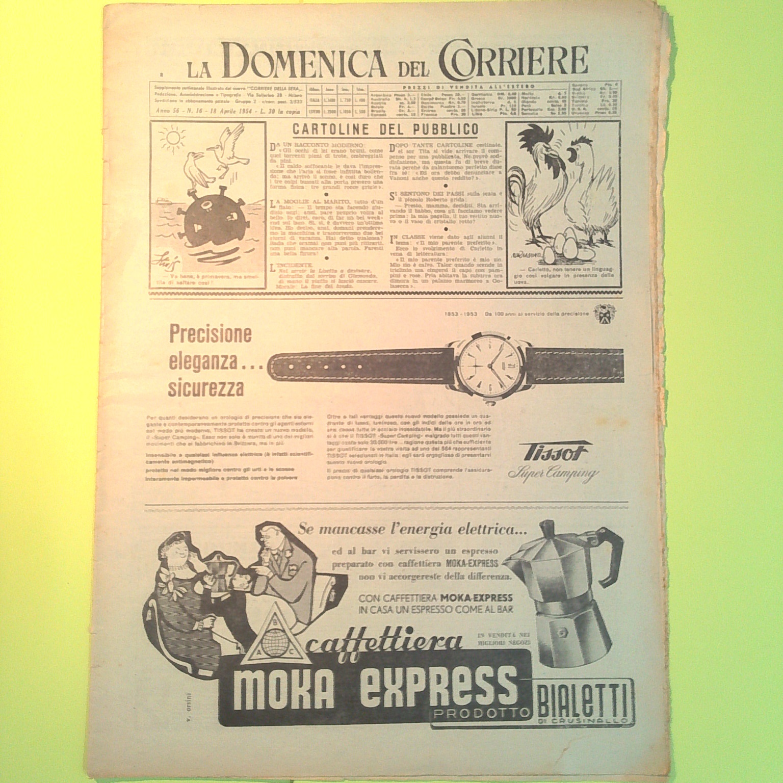 LA DOMENICA DEL CORRIERE APRILE 1954 N 16