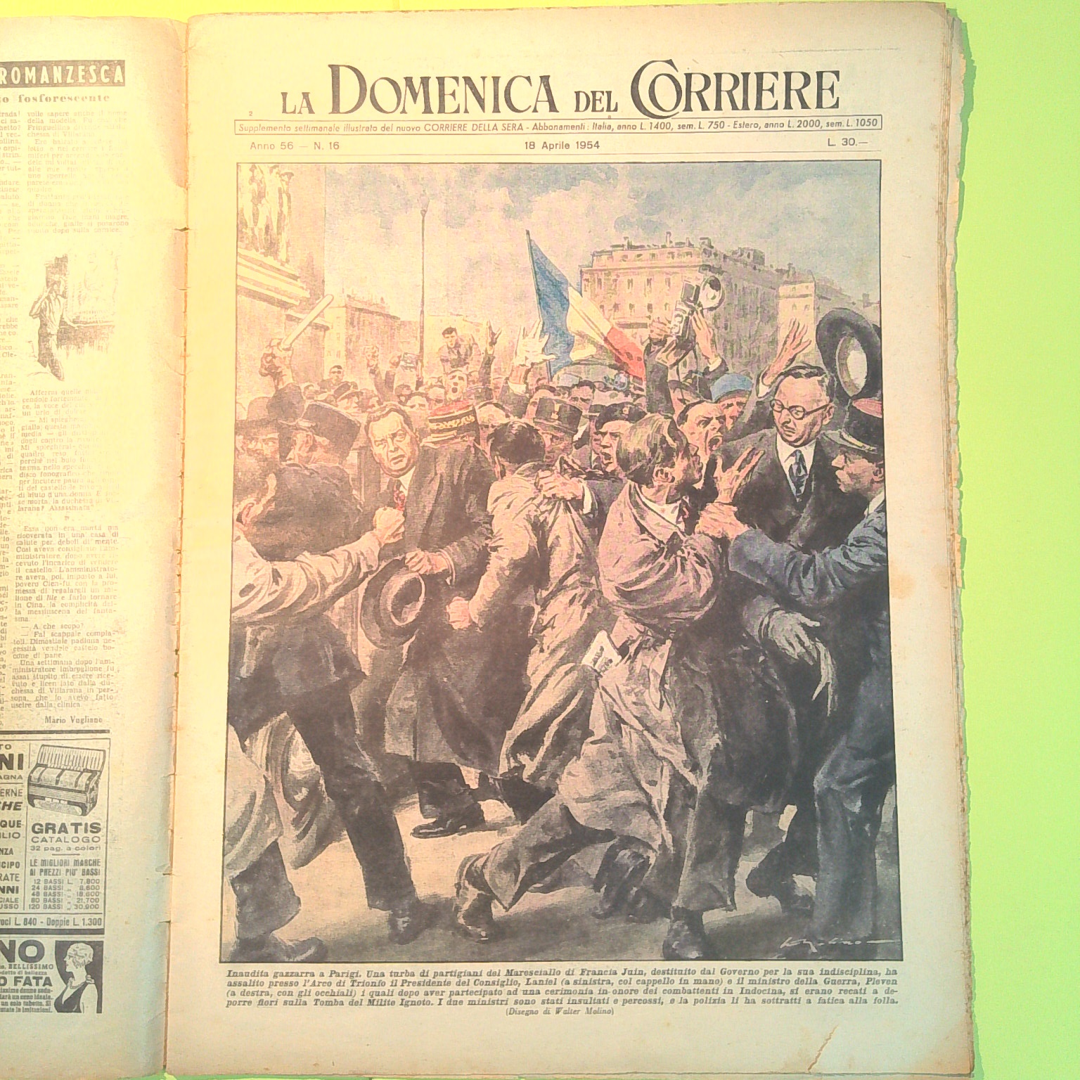 LA DOMENICA DEL CORRIERE APRILE 1954 N 16 - immagine 2
