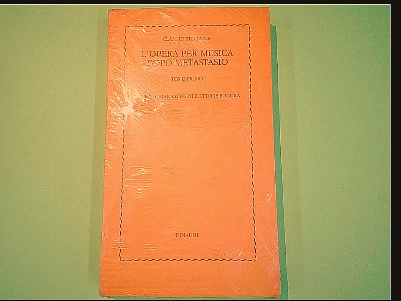 L'OPERA PER MUSICA DOPO METASTASIO TOMO PRIMO
