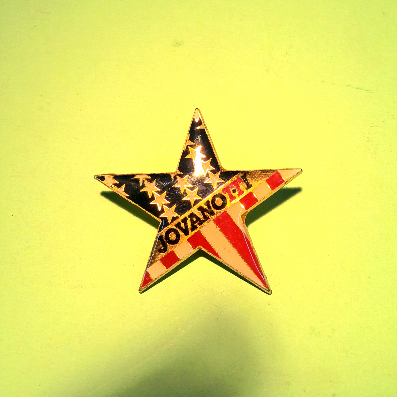 SPILLA VINTAGE JOVANOTTI STELLA IN METALLO SMALTATO