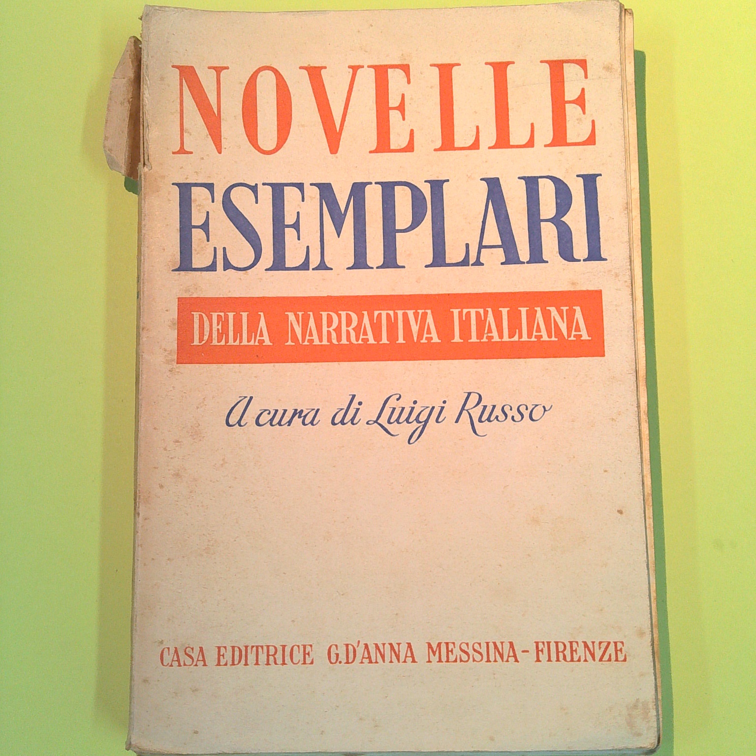 NOVELLE ESEMPLARI DELLA NARRATIVA ITALIANA