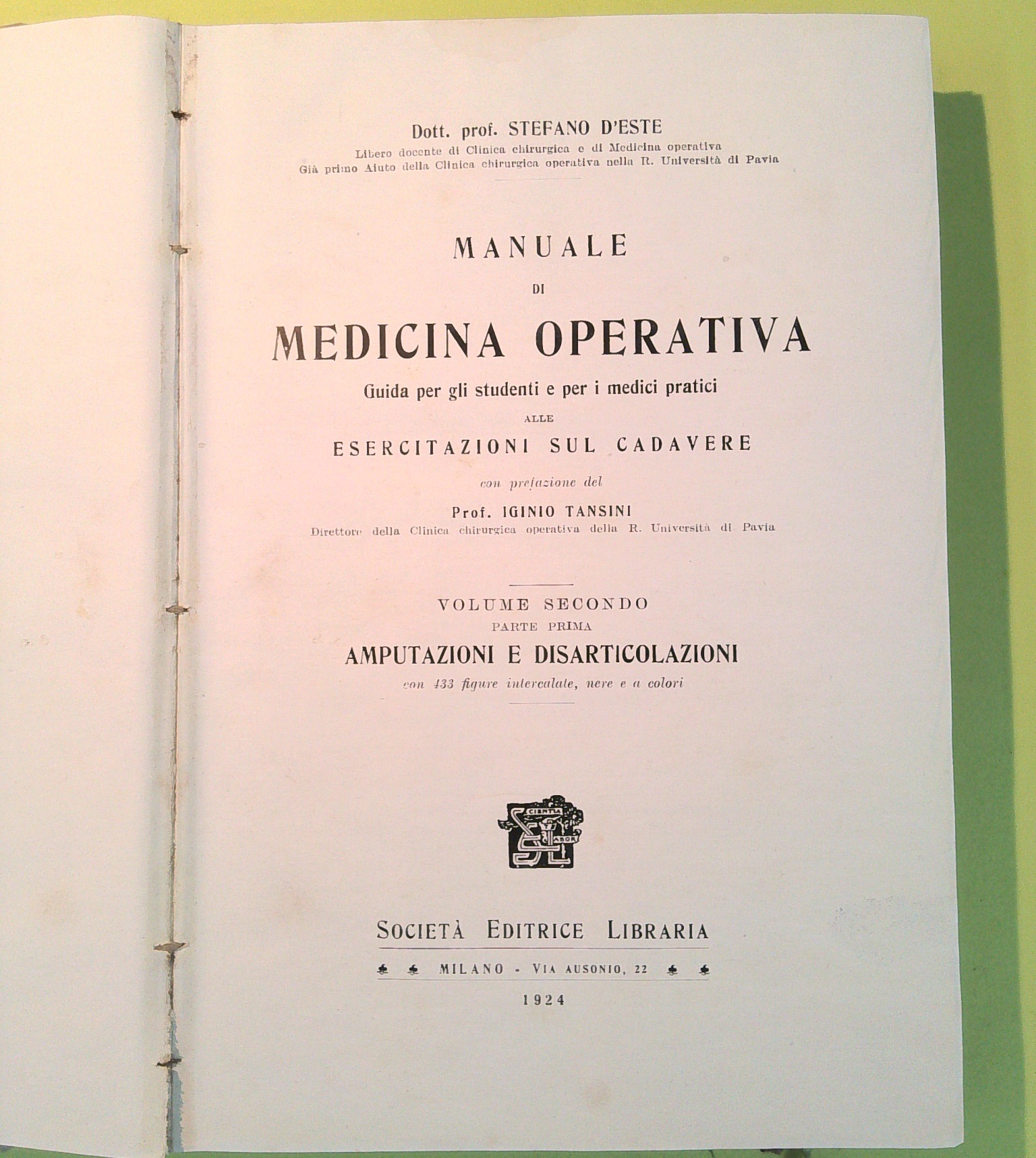 MANUALE DI MEDICINA OPERATIVA VOL. II PARTE I AMPUTAZIONI E DISARTICOLAZIONI - immagine 2