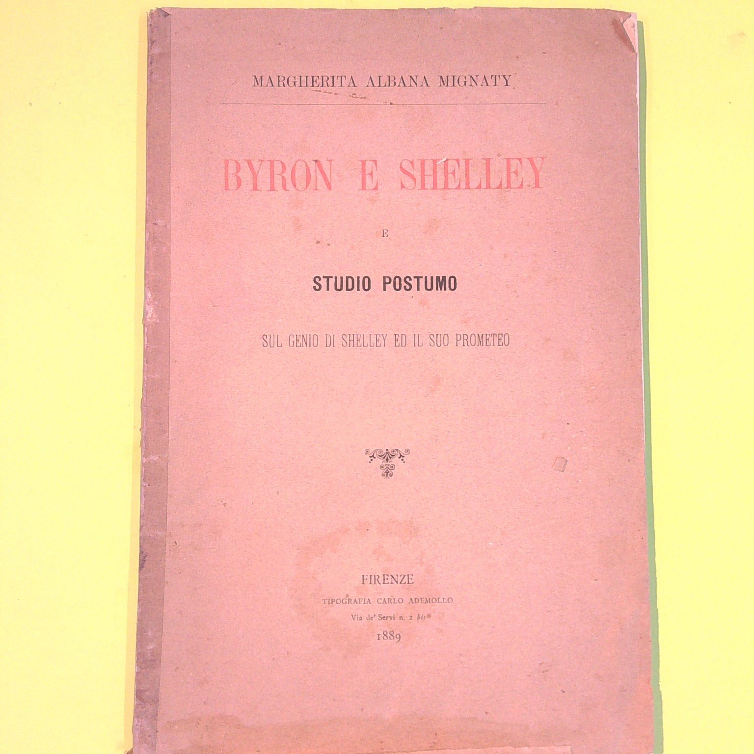BYRON E SHELLEY E STUDIO POSTUMO