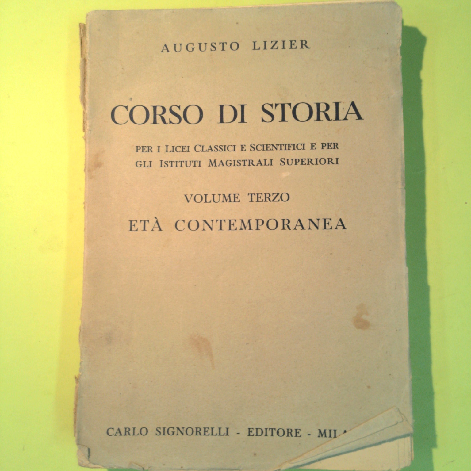 CORSO DI STORIA VOL. III ETÀ CONTEMPORANEA