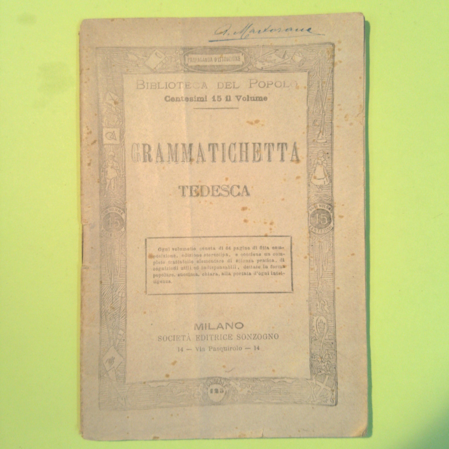 GRAMMATICHETTA TEDESCA