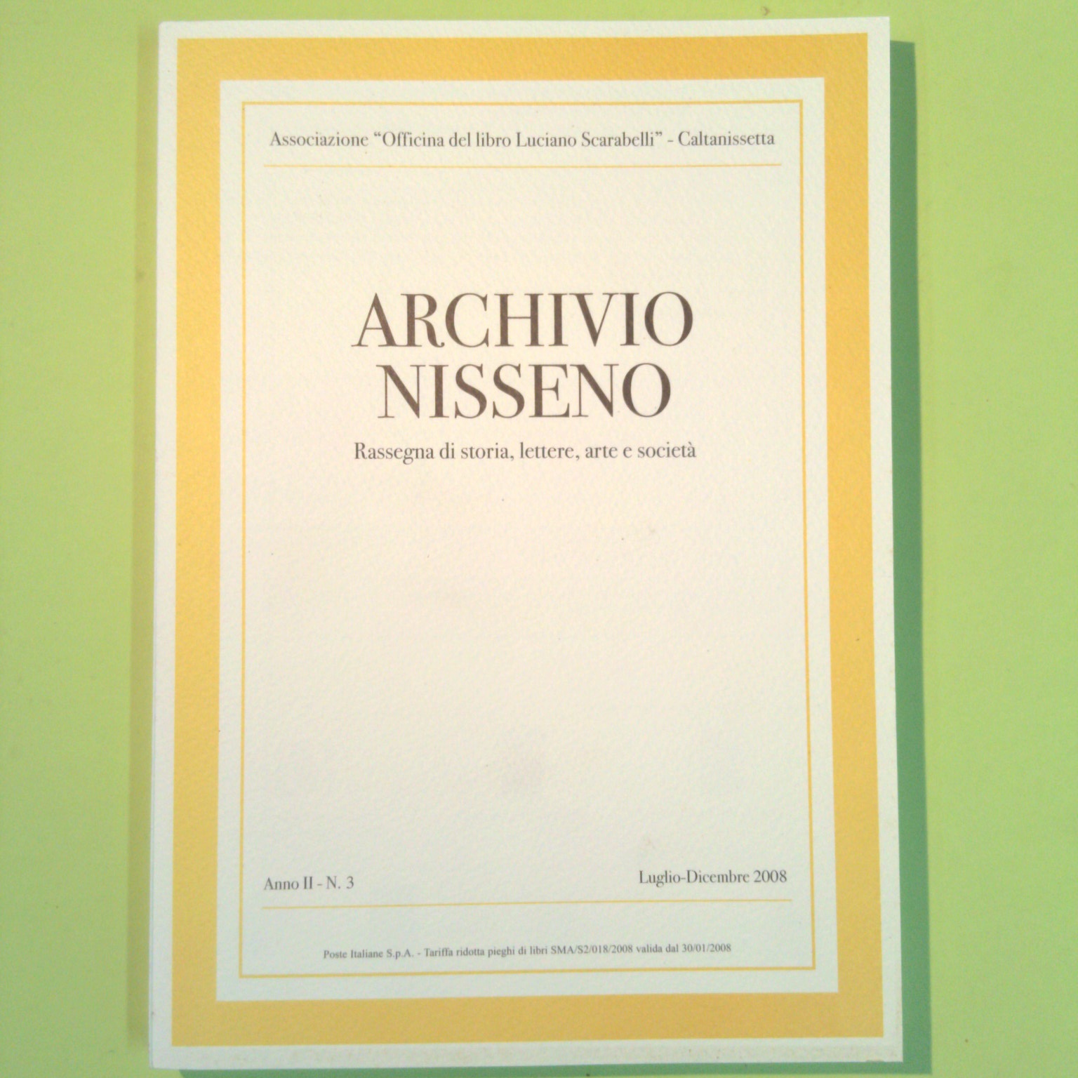 ARCHIVIO NISSENO LUGLIO DICEMBRE 2008 N. 3