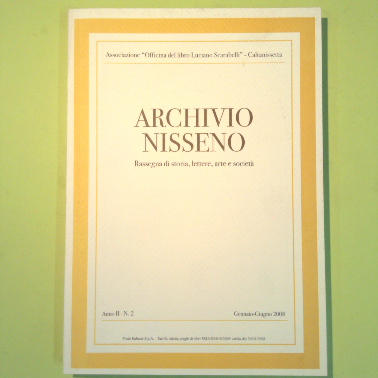 ARCHIVIO NISSENO GENNAIO GIUGNO 2008 N. 2