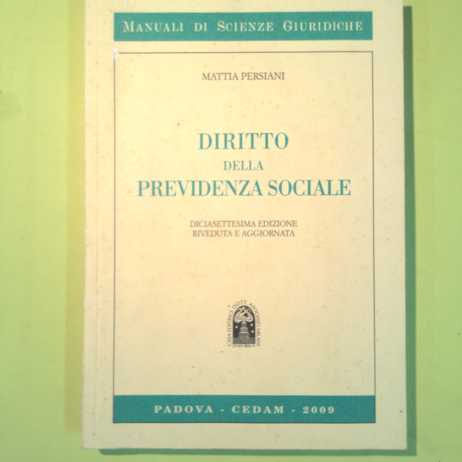 DIRITTO DELLA PREVIDENZA SOCIALE