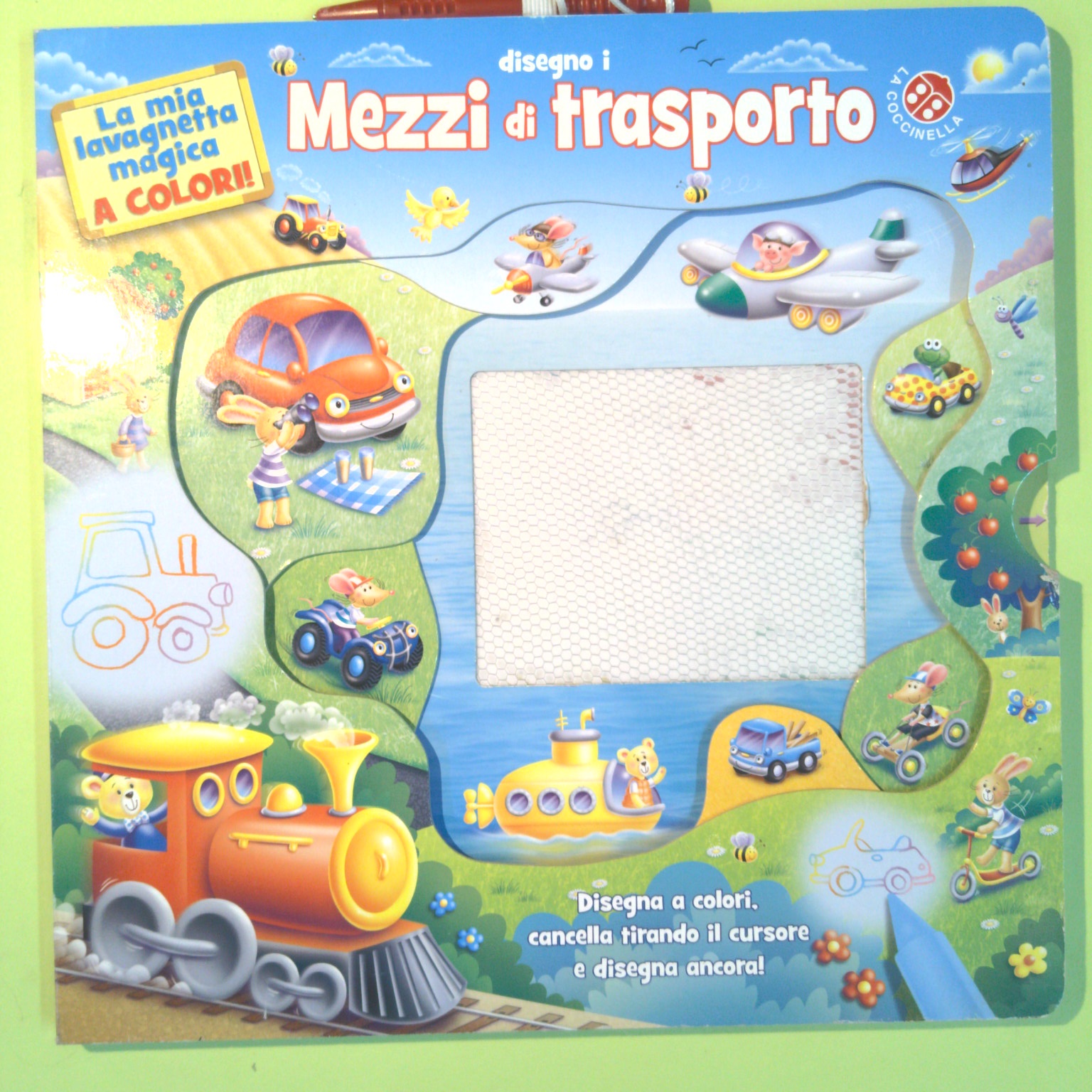 DISEGNO I MEZZI DI TRASPORTO LAVAGNETTA MAGICA A COLORI