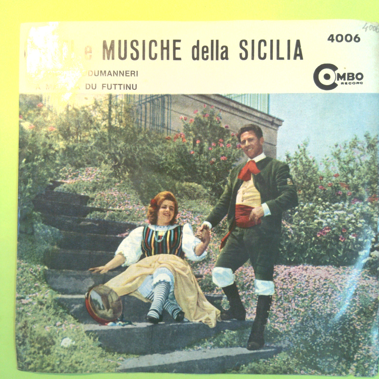 CANTI E MUSICHE DELLA SICILIA DISCO 45 GIRI COMBO RECORD 4006
