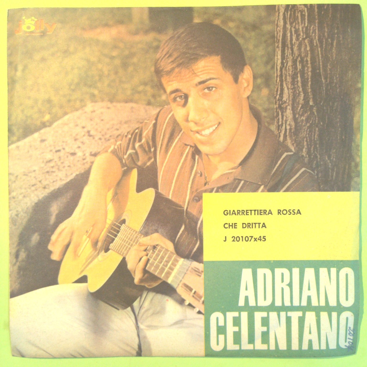 GIARRETTIERA ROSSA/CHE DRITTA ADRIANO CELENTANO 45 GIRI J 20107 1960