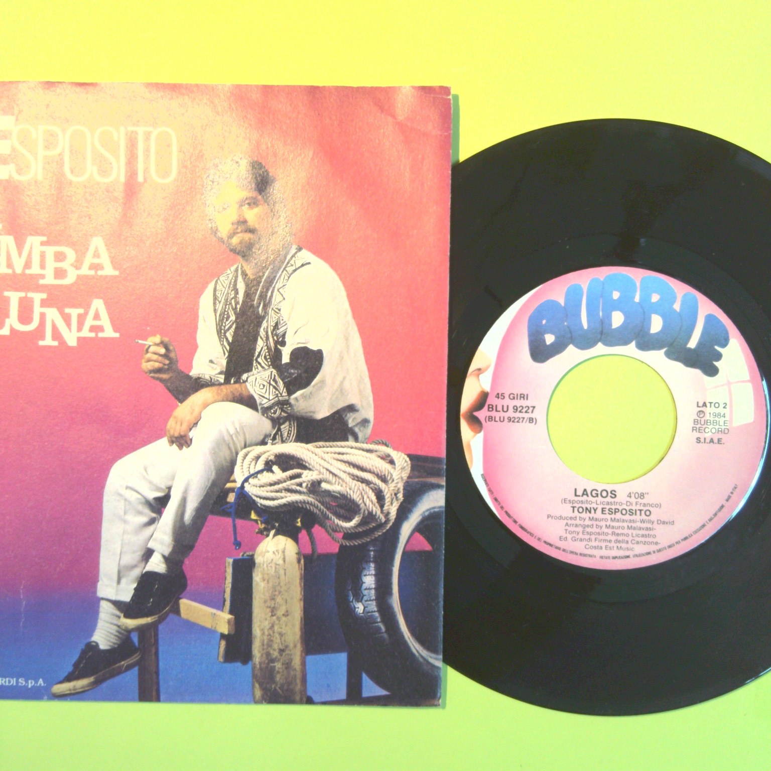 KALIMBA DE LUNA/LAGOS TONY ESPOSITO DISCO 45 GIRI BLU 92271984 - immagine 2