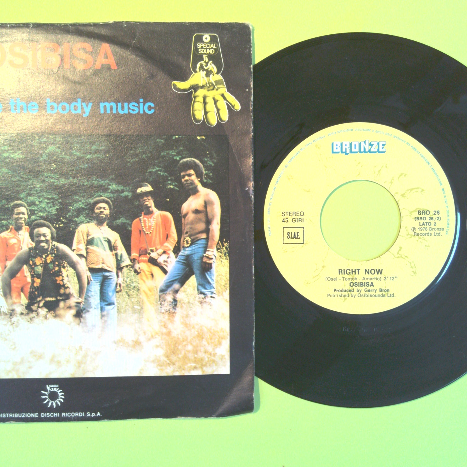 DANCE THE BODY MUSIC/RIGHT NOW OSIBISA DISCO 45 IRI BRO 26 1976 - immagine 2