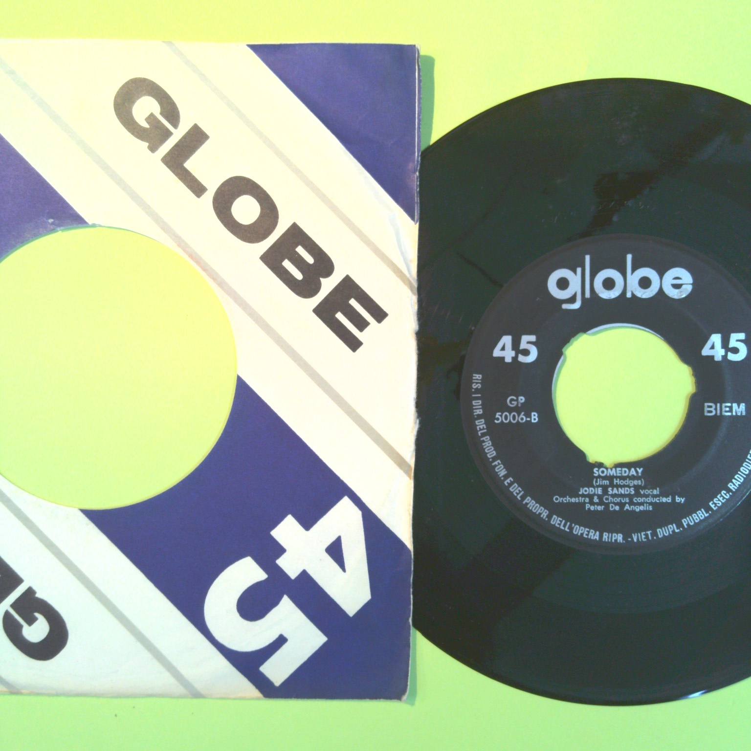 LOVE ME AGAIN/ SOMEDAY JODIE SANDS DISCO 45 GIRI GP 5006 1958 - immagine 2